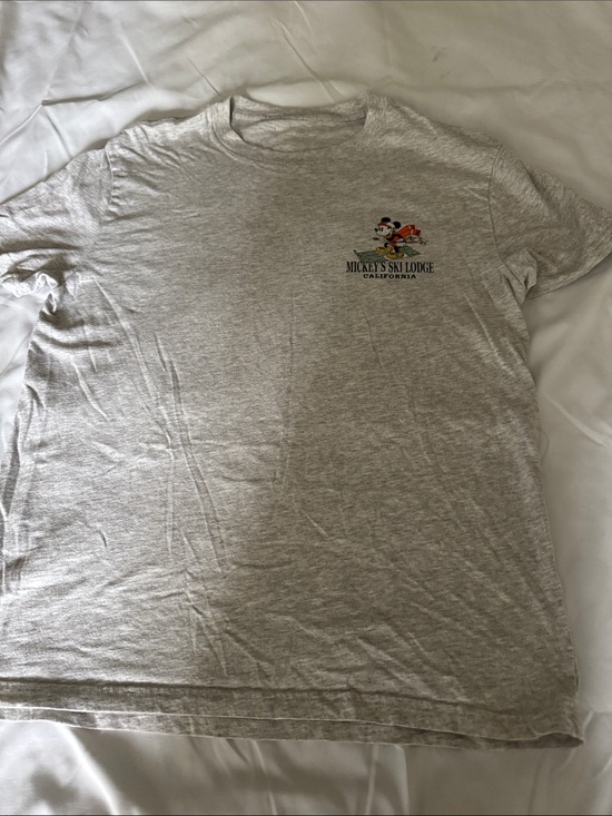 Hollister Other - Hollister Light Heather Gray Short Sleeve Tee with Disney Mickey ski